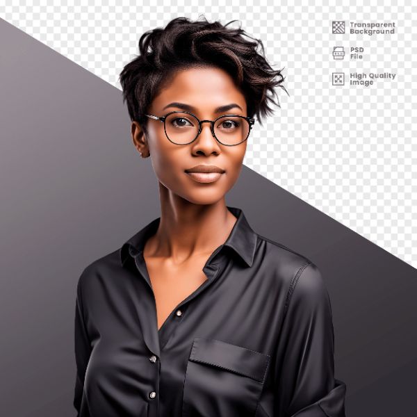 MULHER COM CAMISA PRETA