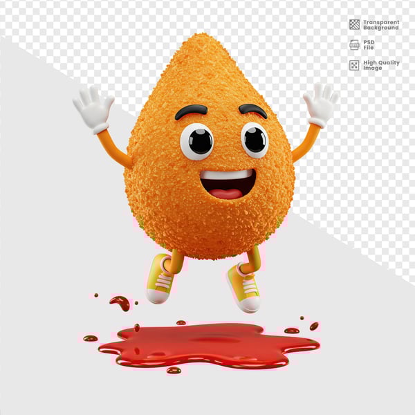 MASCOTE 3D COXINHA 2