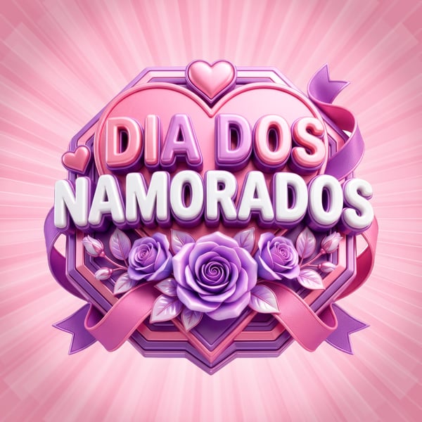 SELO 3D DIA DOS NAMORADOS