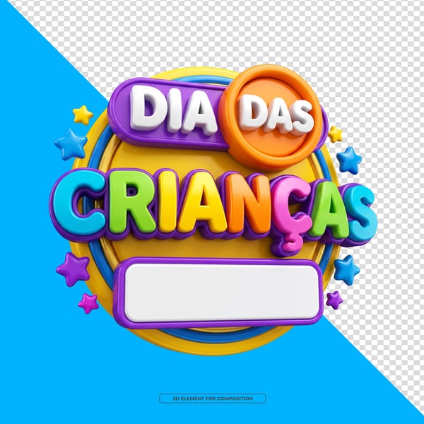 SELO 3D PNG DIA DAS CRIANÇAS 5