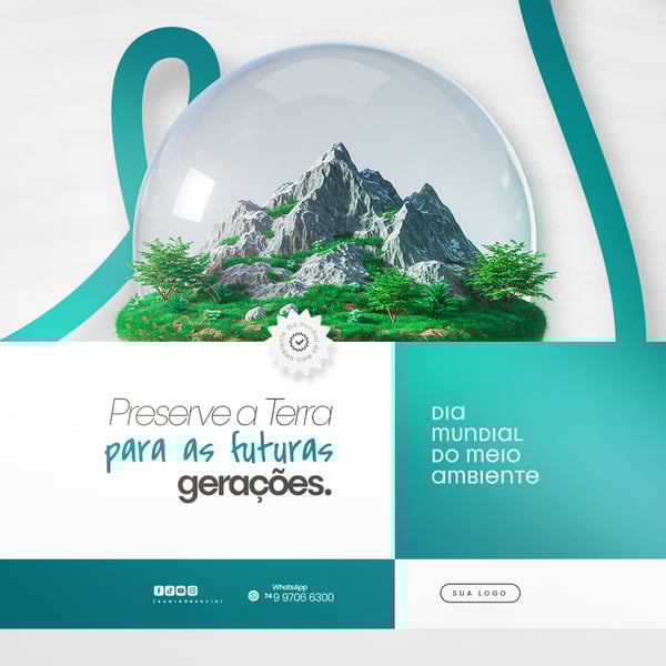 05 DE JUNHO - DIA MUNDIAL DO MEIO AMBIENTE SOCIAL MEDIA PSD EDITÁVEL