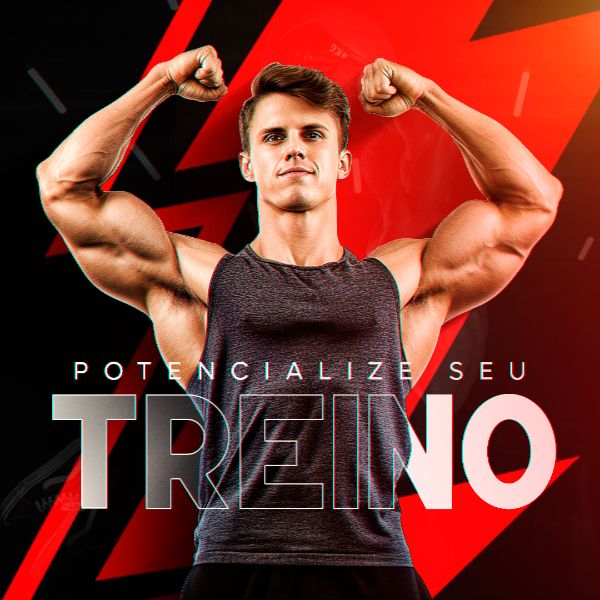 POTENCIALIZE SEU TREINO SOCIAL MEDIA SUPLEMENTOS PSD EDITÁVEL