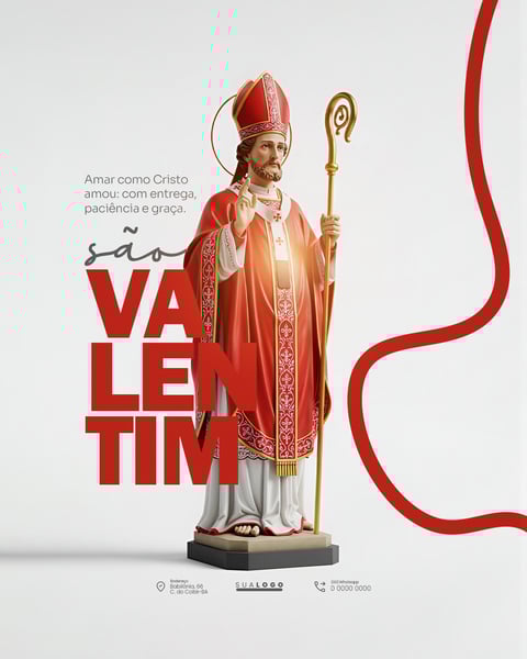 DIA DE SÃO VALENTIM 14 DE FEVEREIRO SOCIAL MEDIA PSD EDITÁVEL 1