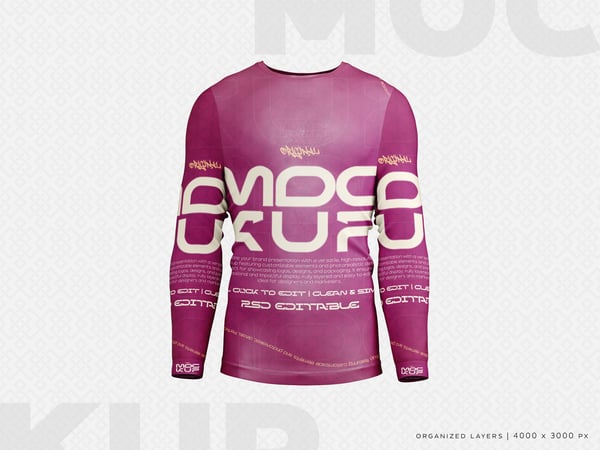 MOCKUP DE CAMISETA DE MANGA COMPRIDA ÂNGULO 1 MOCKUP