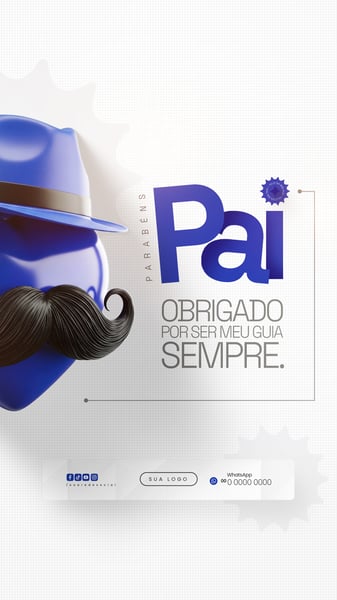 FELIZ DIA DOS PAIS 10 DE AGOSTO SOCIAL MEDIA STORIE PSD EDITÁVEL 5