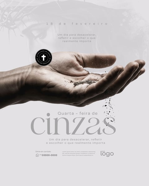 Quarta Feira de Cinzas 18 de Fevereiro Social Media PSD Editáve