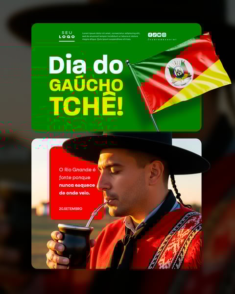DIA DO GAÚCHO REVOLUÇÃO FARROUPILHA 20 DE SETEMBRO SOCIAL MEDIA PSD EDITÁVEL 5