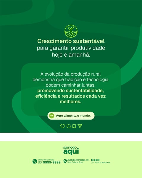 Social Media Agronegócio PSD Editável