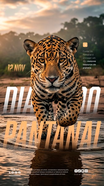 DIA DO PANTANAL 12 DE NOVEMBRO STORY SOCIAL MEDIA PSD EDITÁVEL 2