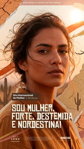 DIA INTERNACIONAL DA MULHER 08 DE MARÇO STORY SOCIAL MEDIA PSD EDITÁVEL 4