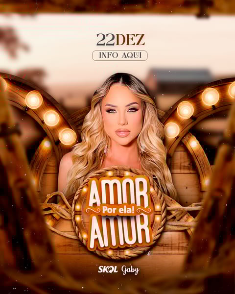 FLYER AMOR POR ELA GABI MARTINS FEED
