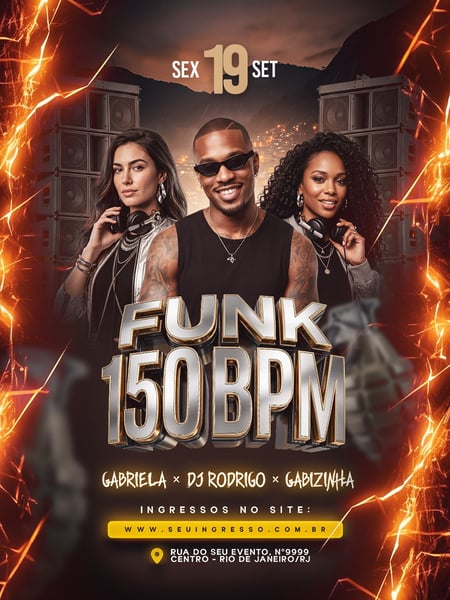 FLYER FUNK 150BPM FEED PSD EDITÁVEL