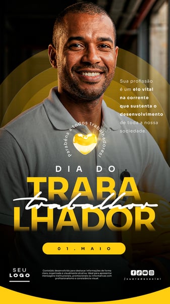 DIA DO TRABALHADOR 01 DE MAIO STORY SOCIAL MEDIA PSD EDITÁVEL 5