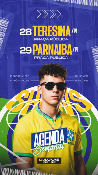20 - FLYER AGENDA SEMANAL - COPA DO MUNDO BRASIL - STORY PSD EDITÁVEL