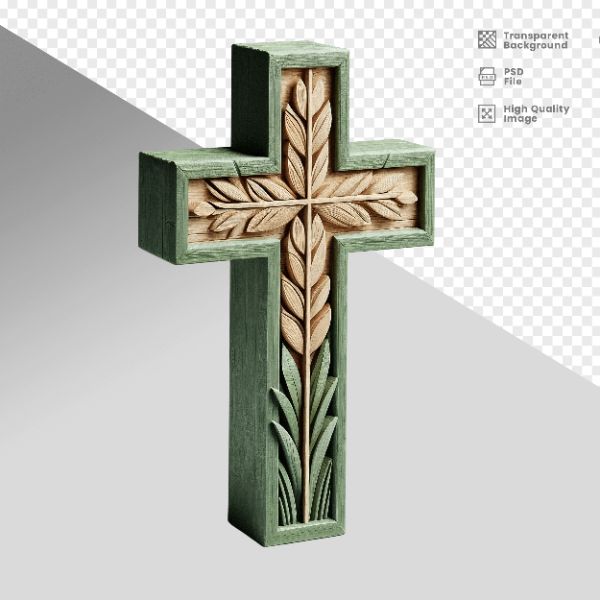 CRUZ DE MADEIRA - ELEMENTO 3D PARA COMPOSIÇÃO