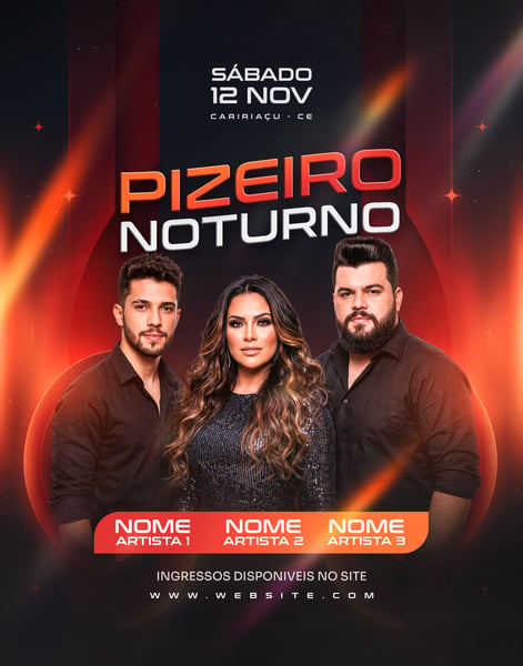FLYER PIZEIRO NOTURNO PSD TEMPLATE