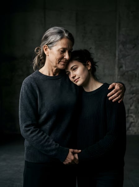 Mãe abraçando a filha 2