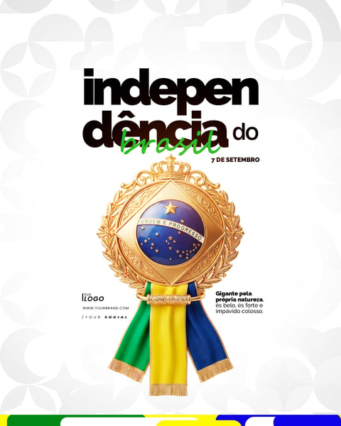 7 de Setembro INDEPENDÊNCIA DO BRASIL SOCIAL MEDIA FLYER PSD EDITÁVEL 2