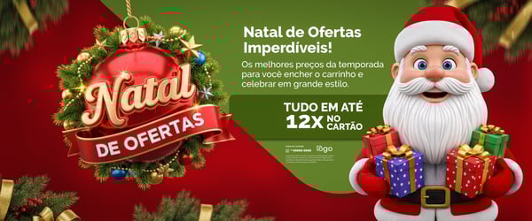 Banner Super Mercado Natal De Ofertas Social Media PSD Editável