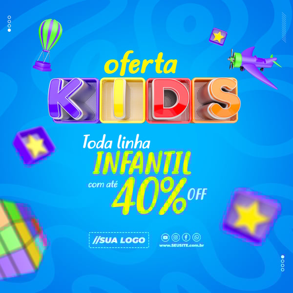 Feliz Dia das Crianças 12 de Outubro Data Comemorativa Redes Sociais