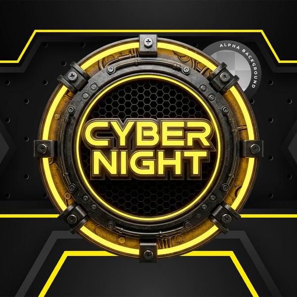 SELO 3D PARA EVENTOS CYBER NIGHT