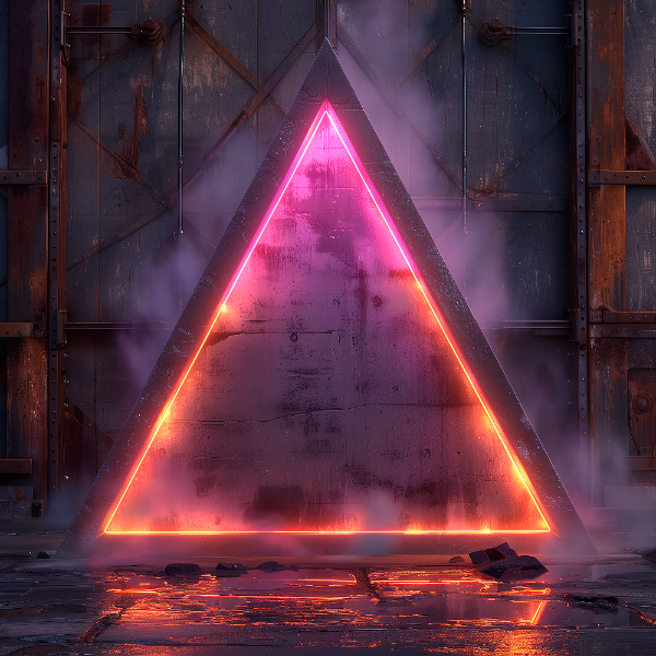 ELEMENTO 3D FUTURISTA | COM LUZES NEON | IMAGEM