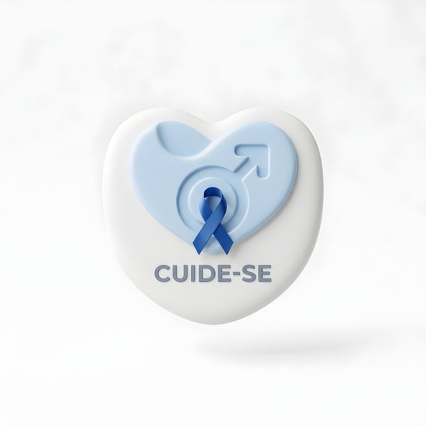 HEART SHAPED MALE HEALTH AWARENESS BADGE