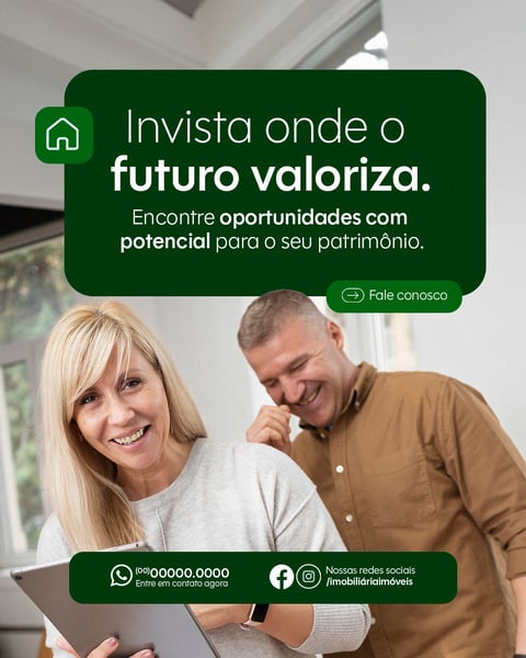 IMOBILIÁRIA SOCIAL MEDIA INVISTA PSD EDITÁVEL
