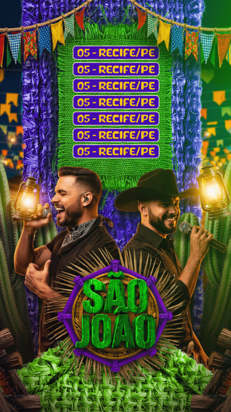 FLYER AGENDA SÃO JOÃO STORY 4 PSD EDITÁVEL