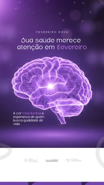 FLYER FEVEREIRO ROXO PSD EDITÁVEL 2