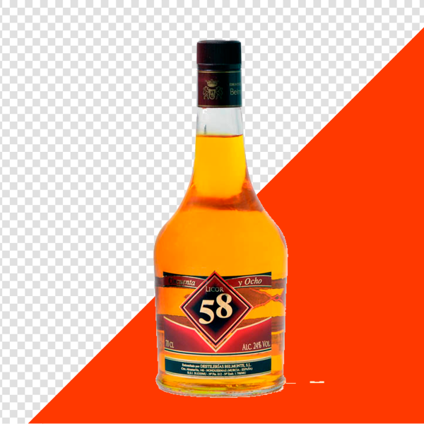 GARRAFA LICOR 58 PNG TRANSPARENTE SEM FUNDO