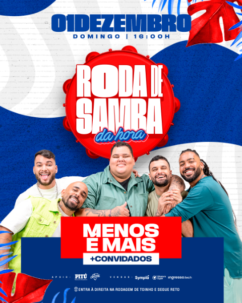 FLYER EVENTO SAMBA DA HORA FEED PSD EDITÁVEL