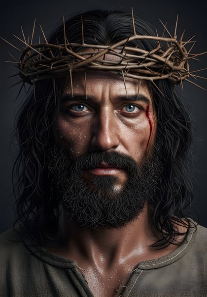 ROSTO DE JESUS CRISTO MUITO PRÓXIMO DA CÂMERA 06