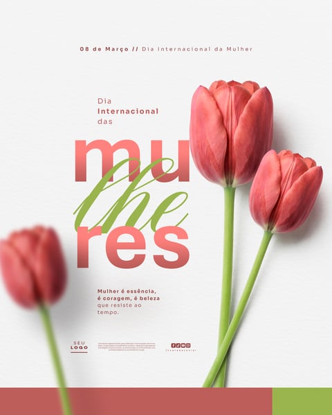 DIA INTERNACIONAL DAS MULHERES 08 DE MARÇO SOCIAL MEDIA PSD EDITÁVEL 3