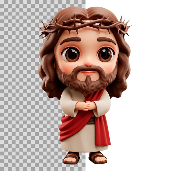 JRP MASCOTE 3D - JESUS PNG TRANSPARENTE 7