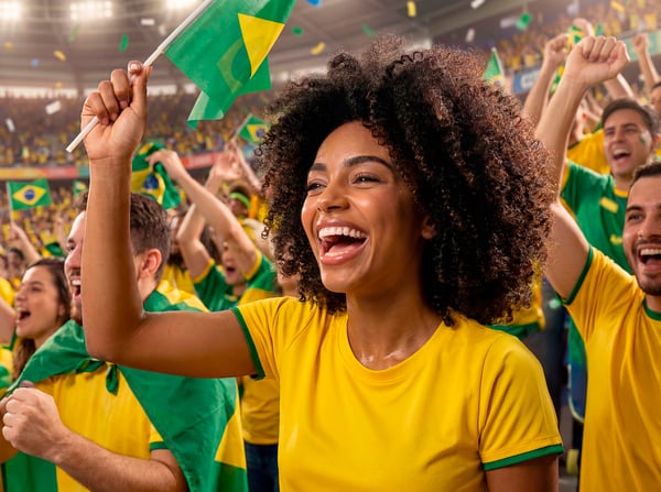 TORCEDORA BRASILEIRA FUTEBOL COPA DO MUNDO COMEMORANDO VITÓRIA 8