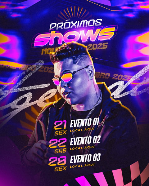FLYER AGENDA DE SHOWS NOVEMBRO ROGERINHO FORRÓ PISEIRO FEED
