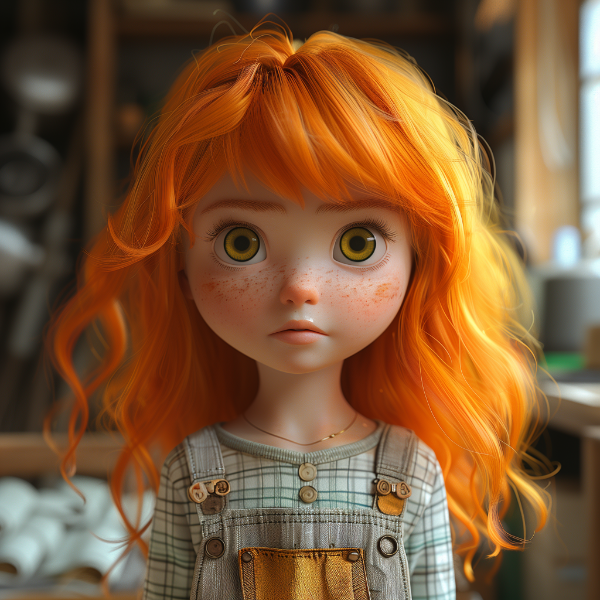 MENINA BONITA RUIVA | PERSONAGEM 3D | PIXAR DISNEY | IMAGEM
