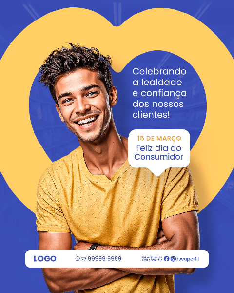 15 DE MARÇO - DIA DO CONSUMIDOR SOCIAL MEDIA AZUL
