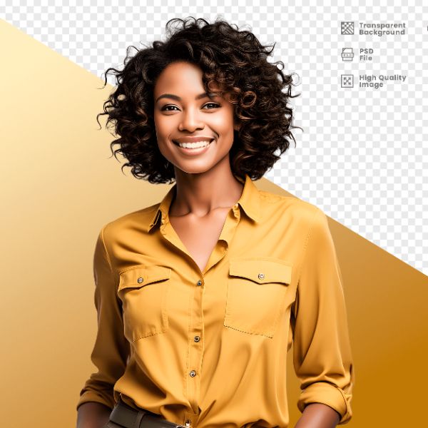 MULHER COM CAMISA AMARELA