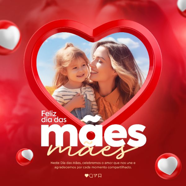 TEMPLATE FELIZ DIA DAS MÃES POST INSTAGRAM
