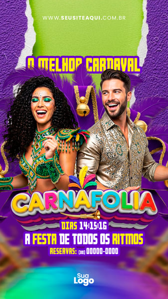 STORY BLOCO CARNAVAL SOCIAL MEDIA PSD EDITÁVEL 10