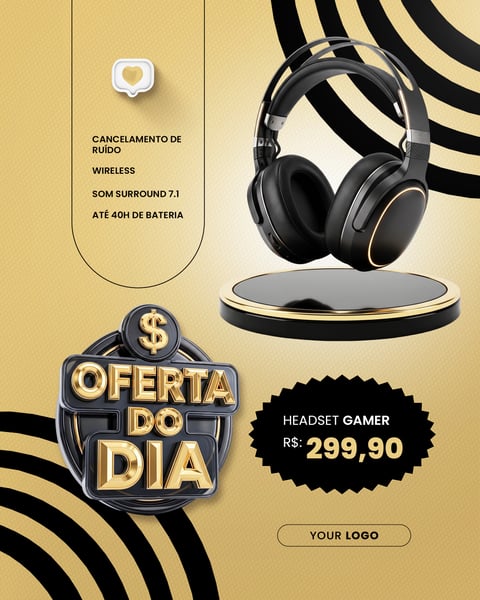 Ofertas do Dia Loja de Eletrônicos Campanha Promocional Social Media PSD Editável 4