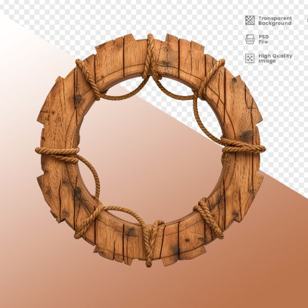 RODA DE MADEIRA COM CORDAS - ELEMENTO PARA COMPOSIÇÃO