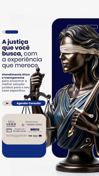 Advocacia Justiça Consulta Advogado Story Social Media PSD Editável