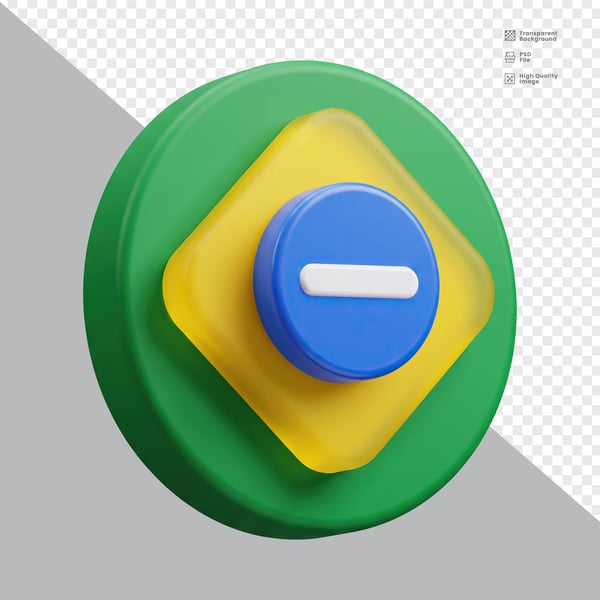 ELEMENTO 3D PARA COMPOSIÇÃO BRASIL PNG 013