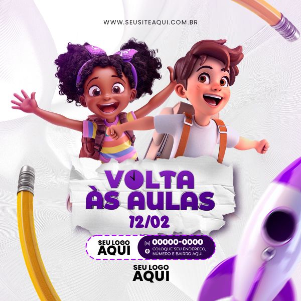 VOLTA ÀS AULAS | MATRÍCULAS ABERTAS | ESCOLA | PSD EDITÁVEL