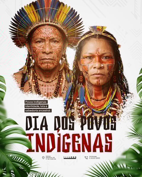 DIA DOS POVOS INDÍGENAS DIA DO ÍNDIO 19 DE ABRIL PSD EDITÁVEL 4