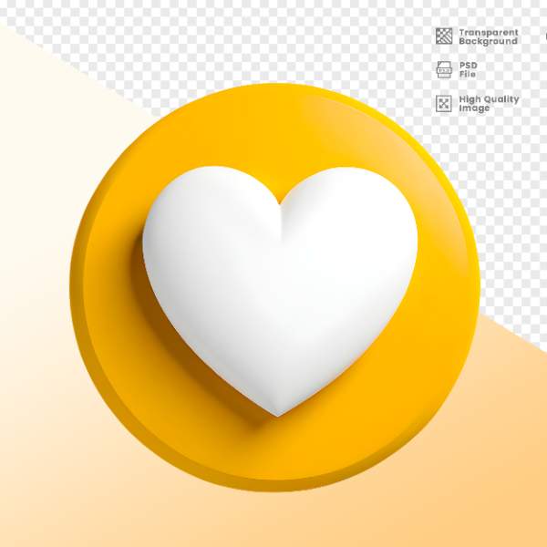 CORAÇÃO -  ELEMENTO 3D CORAÇÃO  PARA COMPOSIÇÃO