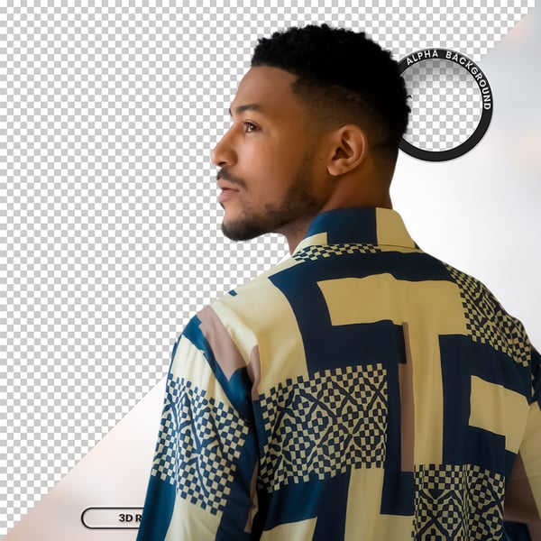HOMEM NEGRO AFRO ELEMENTO PSD PNG